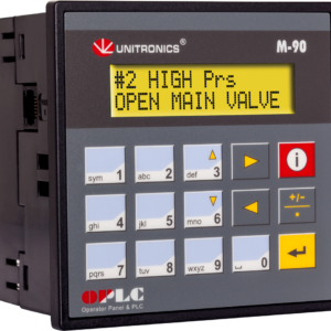M91-2-UA2 Unitronics M91 Textual display and keyboard HMI and PLC onboard I/Os expands up to 150 I/Os