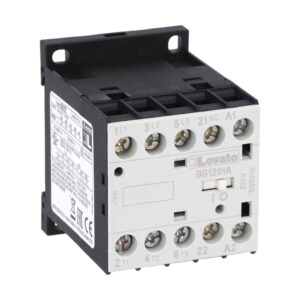 11BG1201A110 Lovato contactor 3 pole AC3:12A 5.7kw 110vac coil 1nc aux