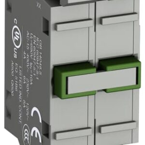 abb modular double contact block normally open 2n/o contacts mcb-20