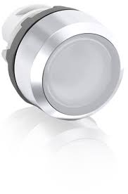 abb maintained white illuminated flush push button 22mm mp2-31w