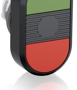 abb momentary double flush pushbutton green/red no text mpd1-11b