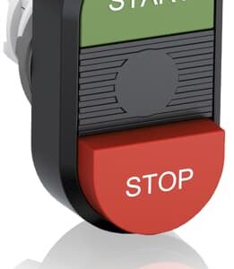 abb momentary lower extended double pushbutton green/red start/stop mpd15-11b