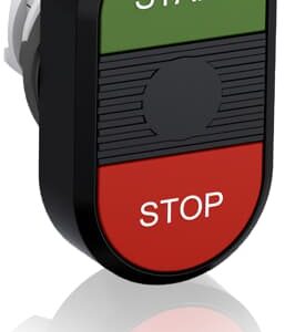 abb momentary double flush pushbutton green/red start/stop mpd4-11b