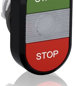 abb illuminated momentary double flush pushbutton green/red start/stop mpd4-11c
