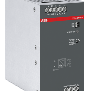 ABB CP-S.1 24/20.0 Power supply 100-240Vac - 24Vdc output 20 Amp