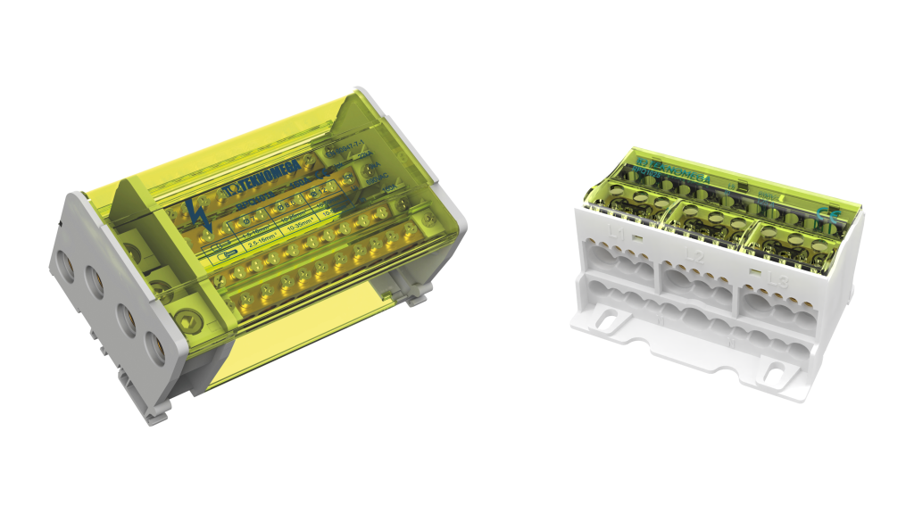 Teknomega Omega 4 pole distribution block