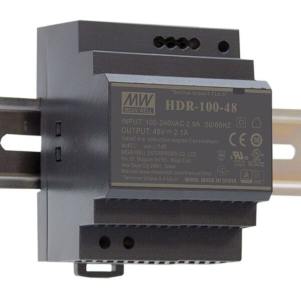 MEAN WELL HDR slim DIN rail power supply