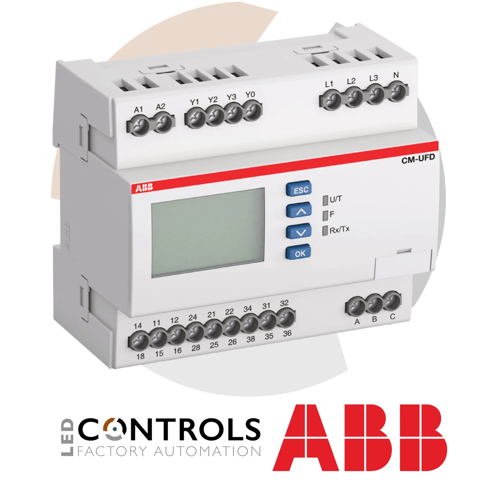 ABB CM-UFD Grid Monitoring Relays are available from LED Controls
