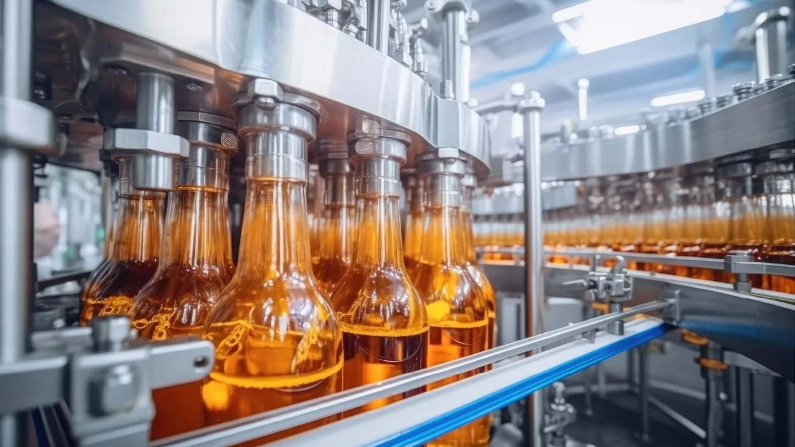 bottling plant conveyor featuring STO