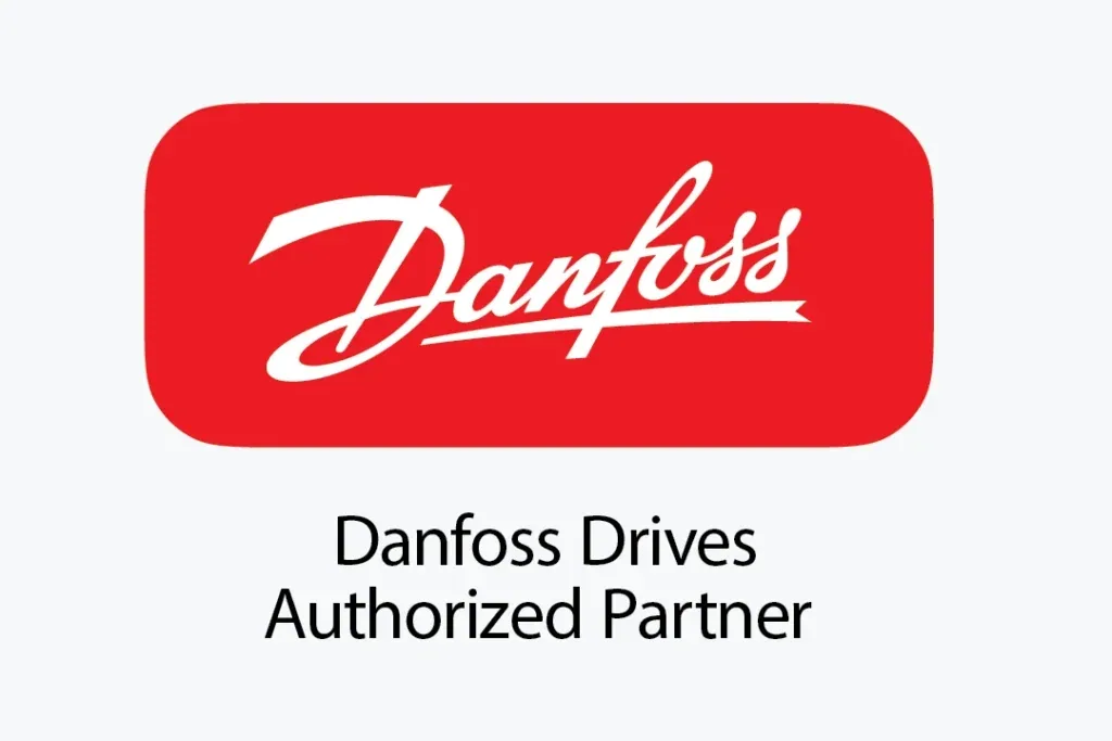 Danfoss Drives Authorized Partner badge as awarded to LED Controls. 