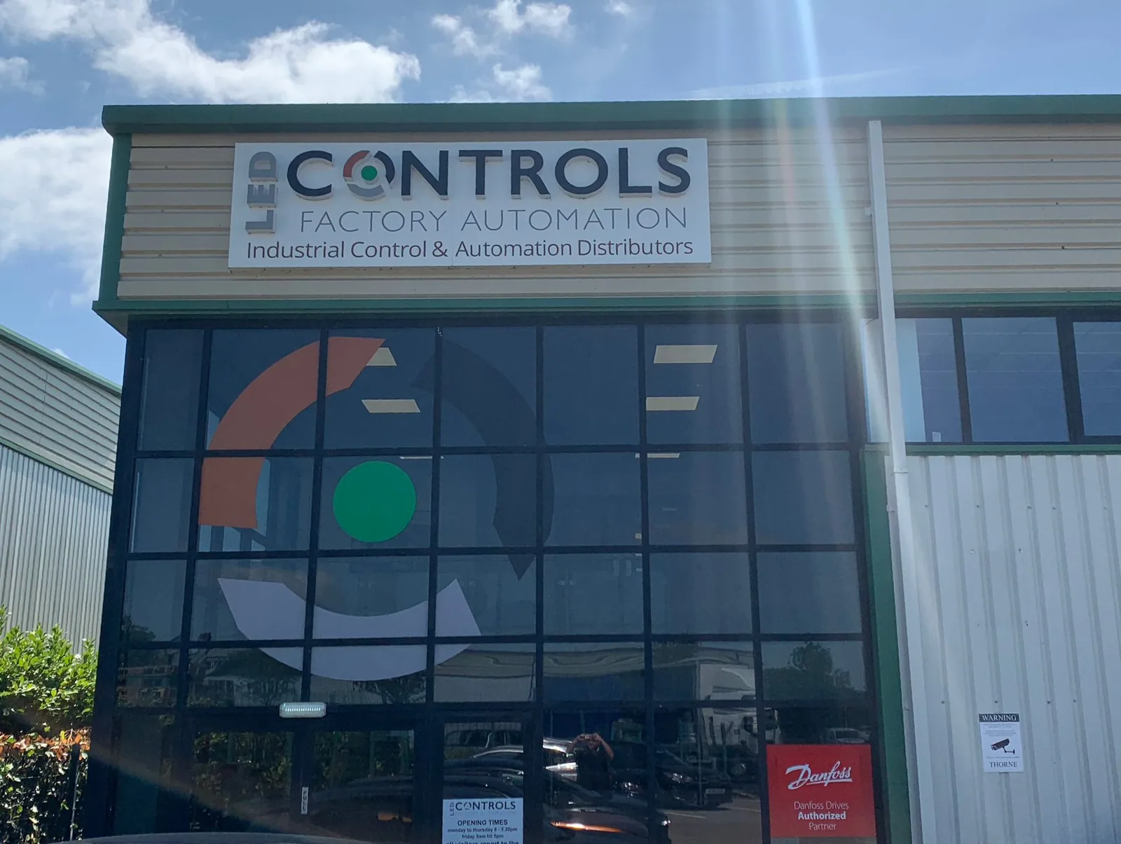 Front entrance of LED Controls HQ