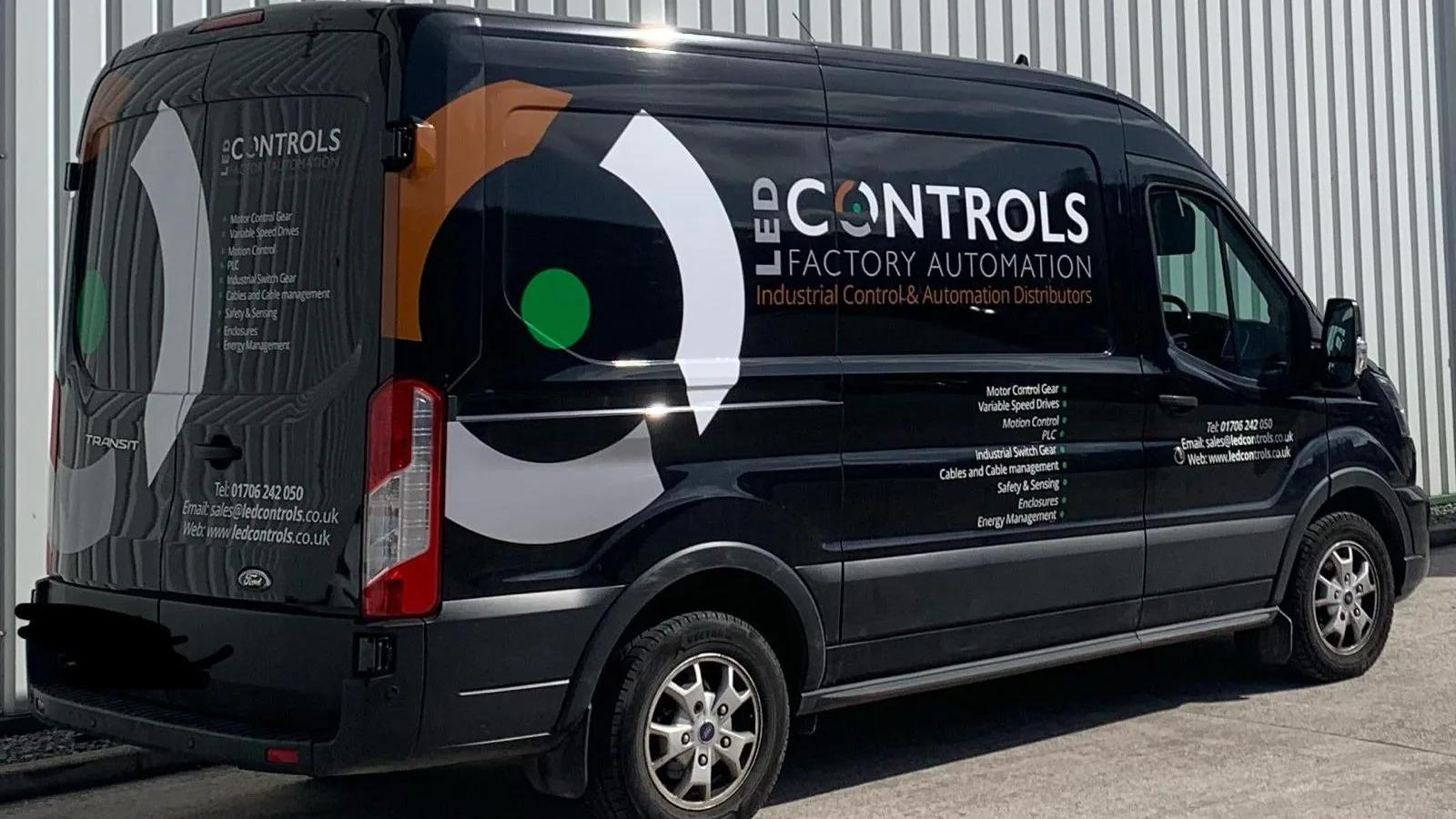 LED Controls delivery van