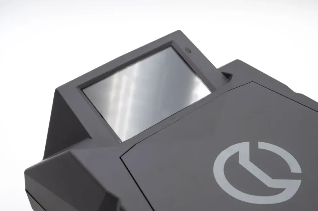 Close up of the touchscreen on the Cembre MG4 Industrial Thermal Transfer Printer available from LED Controls.