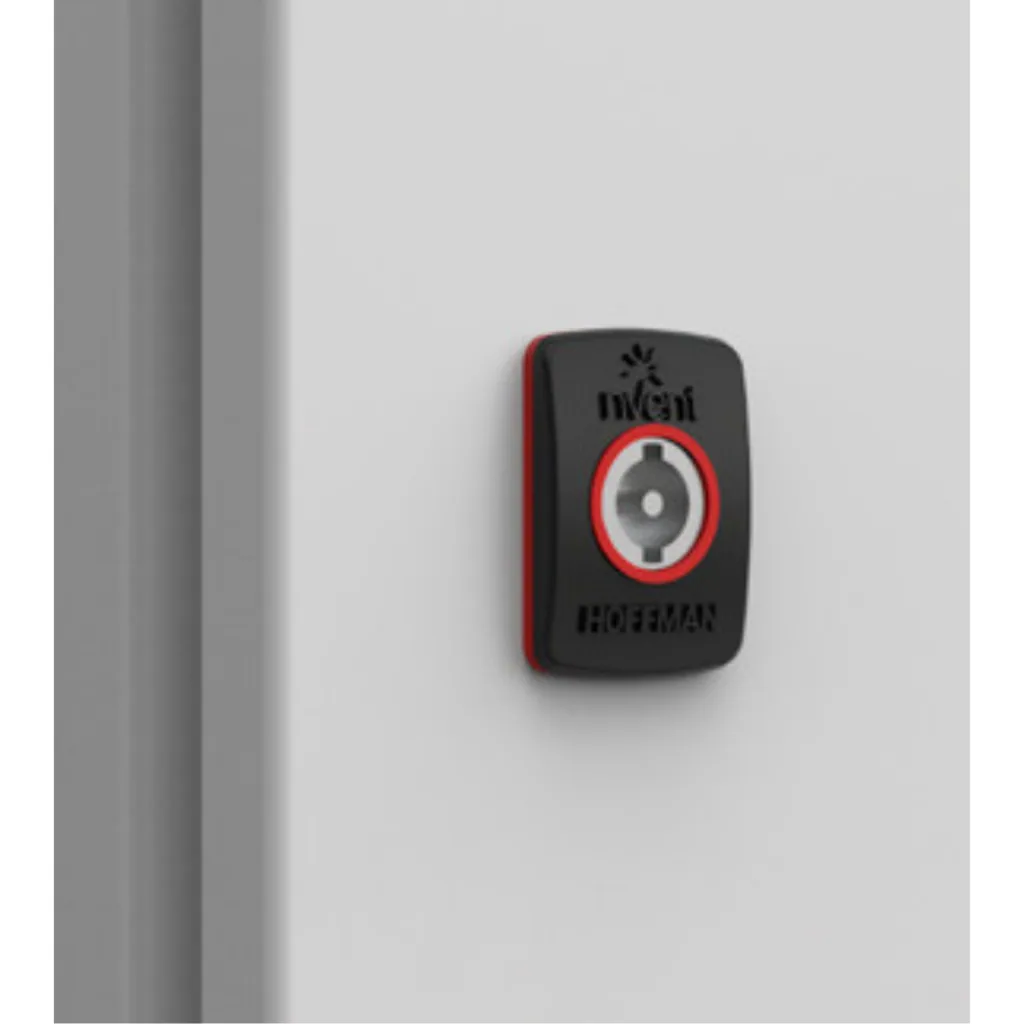 Detail of nVent MAS enclosure lock. nVent Hoffman MAS enclosures available from LED Controls.