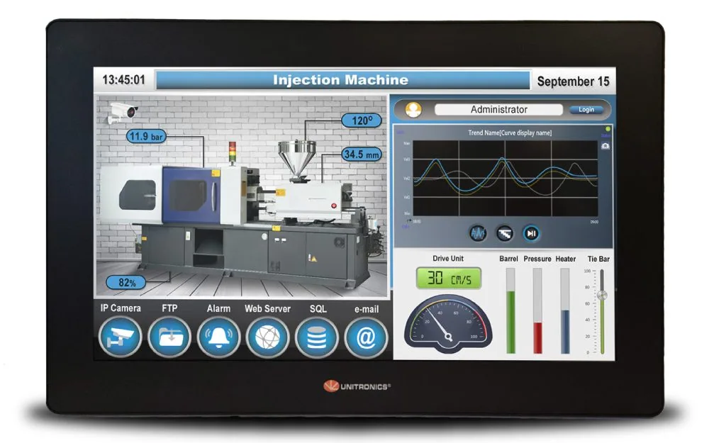Unitronics Unistream 15.6 PLC HMI available now from LED Controls.