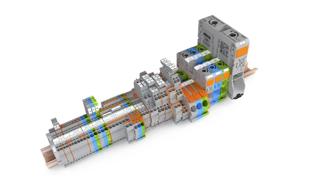 WAGO Pre-built DIN rail assemblies available from LED Controls.