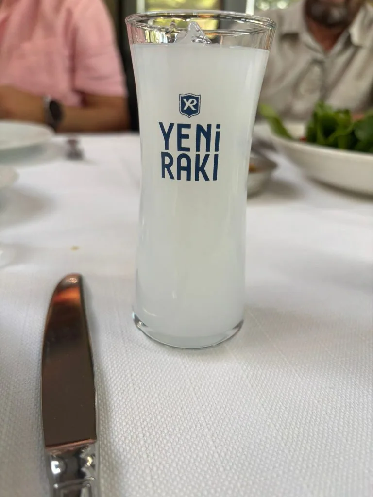 Glass of Yeni Raki