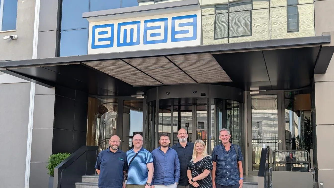 Visitors outside the EMAS factory in Istanbul Turkey