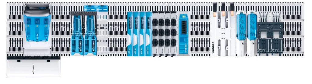 Wöhner Crossboard complete modular busbar system available at LED Controls.