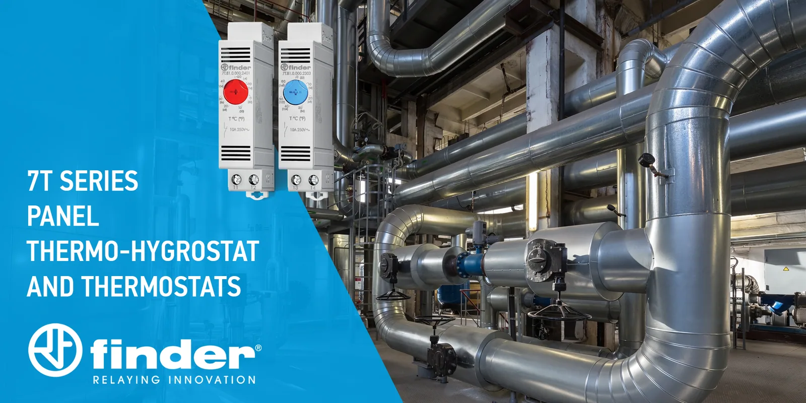 Finder Branded Promo image of 7T Series Thermostat and Hygrostat