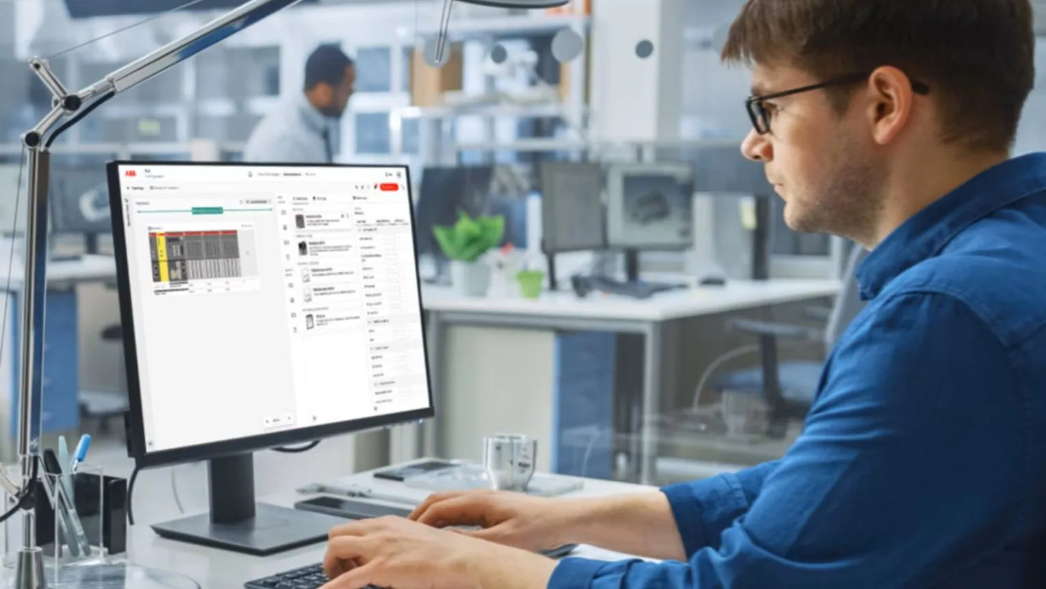 Programming PLCs on a desktop pc with ABB GoSelect, available for products provided by LED Controls.