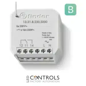 Finder 13.21.8.230.S000 - BLISS2 868 MHz radio actuator, 1 CO 16 A