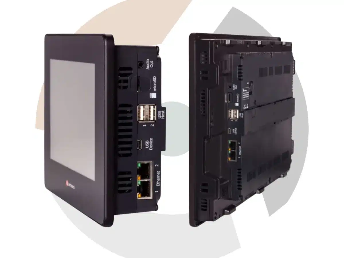 Profile views of Unitronics UniStream Modular PLC+HMI range available from LED Controls.
