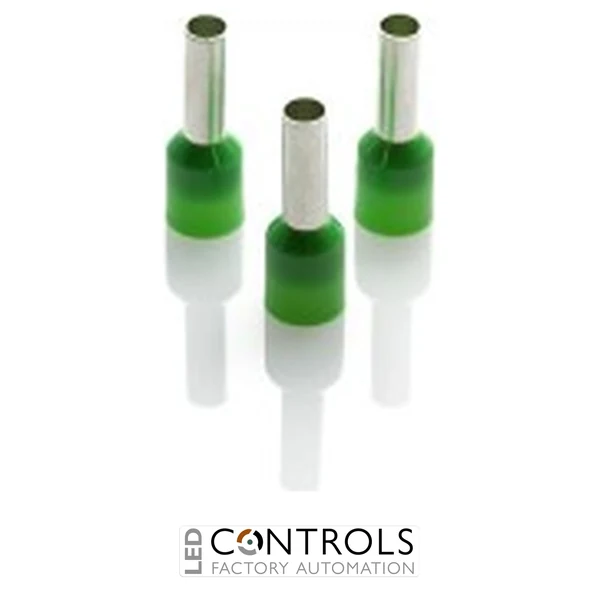 CEF612F Partex FERRULE 6.0mm GREEN SINGLE (100)