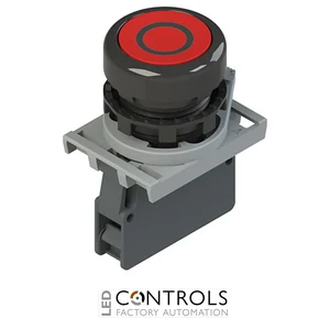 E2 AC-DXBC1211 Pizzato Complete unit with pushbutton, fixing adapter and contact