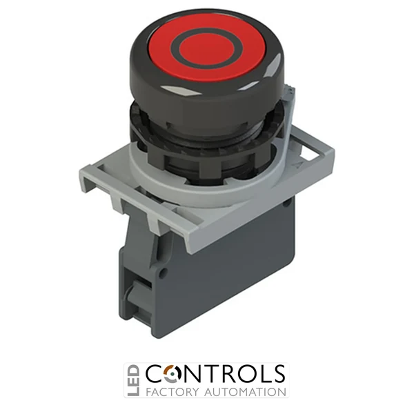 E2 AC-DXBC1211 Pizzato Complete unit with pushbutton, fixing adapter and contact