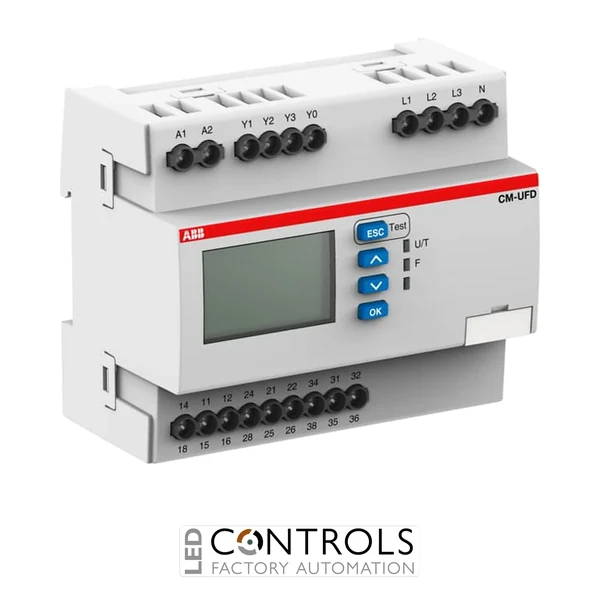ABB CM-UFD.M33 Grid feeding monitoring relay 3c/o,L-L= 0-550VAC,L-N=0-317VAC