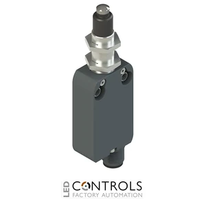 NF B110EE-SMK Pizzato Modular prewired switch with plunger, M12 threaded bearing and external rubber gasket