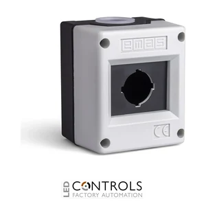EMAS PK1BOS EMAS PLASTIC CNTRL BOX SINGLE EMPTY GREY-BLACK