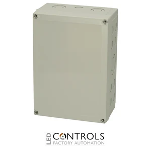 6015326 Fibox PCM 200/100 XG Enclosure, Polycarbonate, metric knock-outs Extra high base, grey cover