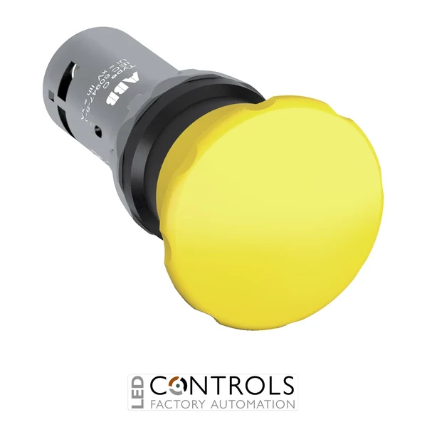 1SFA619126R1073 ABB CPM3-10Y-11 Yellow Mushroom Pushbutton 1NO+1NC
