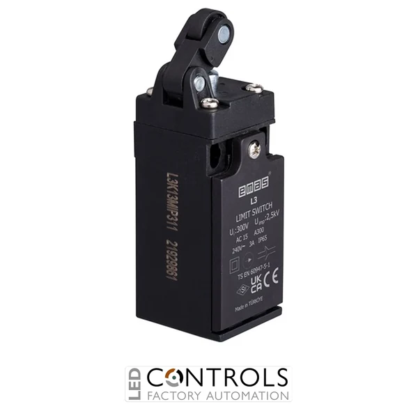 EMAS L3K13MIP311 EMAS L3 SERIES LIMIT SW. SNAP ACTION 1NC+1NO-PL. ROLLER