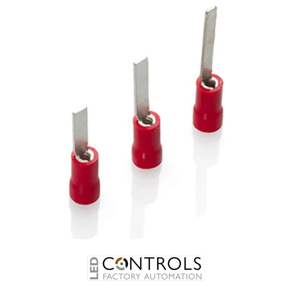 RHBL3.0 Partex blade terminal, Width 3.0mm - Hooked, Red, pack 100