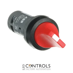 1SFA619201R1071 ABB C2SS2-10R-11 Red 2-Position Maintained Compact Selector Switch 1 NO + 1 NC - image 3