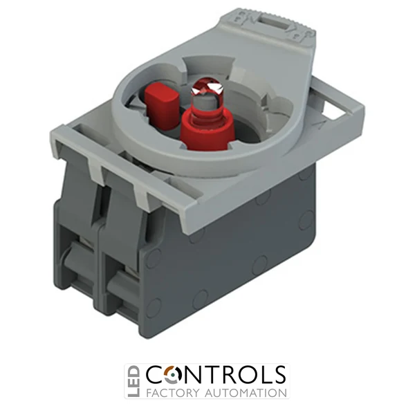 E2 AC-XXBC0037 Pizzato Complete unit with red LED holder, contact block 1NC and fixing adapter