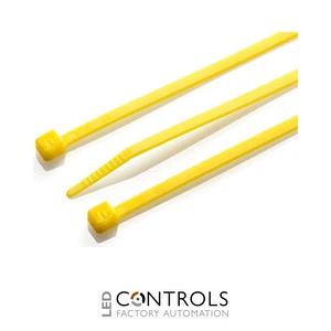 HFC140-YEL Partex non-releasable nylon cable tie, 140mm x 3.6mm, Yellow, pack 100