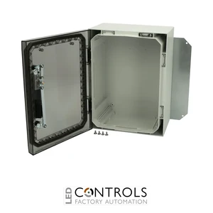 8121087 Fibox ARCA 403021ST Cabinet, Polycarbonate Transparent cover, Swinghandle, hinges on the long side