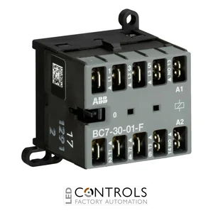 GJL1313003R0011 ABB BC7-30-01-F-01 ABB BC7-30-01-F-01 3 Pole Mini Contactor Relay 7A 1NO Auxiliary Contact 24V AC Coil Front Mounted