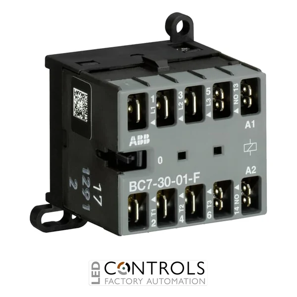 GJL1313003R0011 ABB BC7-30-01-F-01 ABB BC7-30-01-F-01 3 Pole Mini Contactor Relay 7A 1NO Auxiliary Contact 24V AC Coil Front Mounted