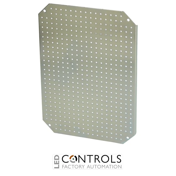 8120922 Fibox MPMP ARCA 4030 Mounting plate multiperforated (350x250x2 mm - ⌀3.6 mm) Galvanized steel, for size 400x300x150/210