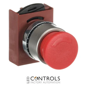 1SFA184070R9001 ABB P9MER3RN Red 28 mm Maintained Twist-Release Mushroom Pushbutton - image 3