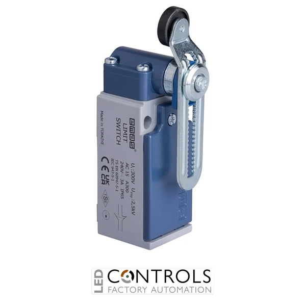 EMAS L51K13MEP124 EMAS L51 SERIES LIMIT SW. SNAP ACTION 1NC+1NO- SHORT PLASTIC ROLLER