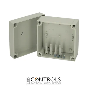 6081308 Fibox ABS 125/75 HG Enclosure, ABS High base, grey cover