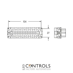 CQEYF 46 ILME Female insert 46p+E 16 amp AXYR spring Size 104.27 - image 2