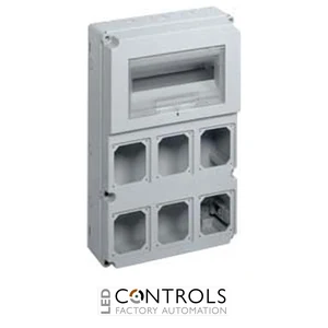 FM3251PI Ilme Box for 6 panel sockets (PI/PIF) and room for RCD