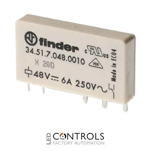 34.51.7.048.5010 Finder Electromechanical relay 1pole 6A DC 48V